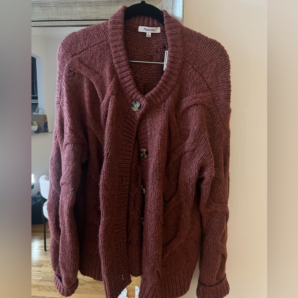 Madewell Cable Knit Cardigan